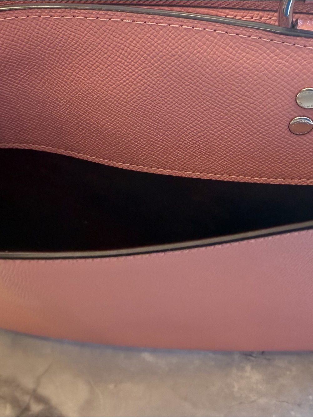 Coach Pink Pebbled Leather Satchel – Structured, Silver Hardware, Crossbody Stra - Picture 10 of 16